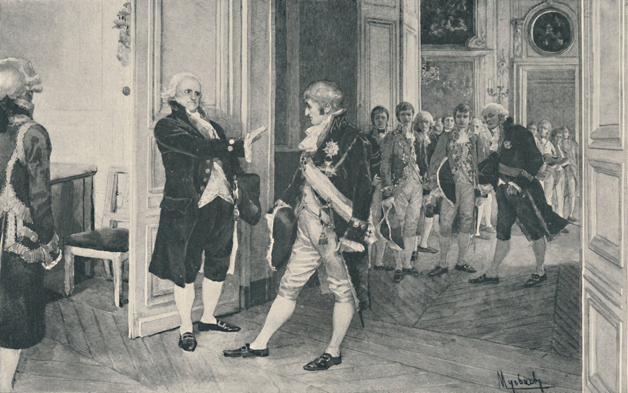 Charles og Ferdinand ved Bayonne, 1808, 1896 av Unbekannt
