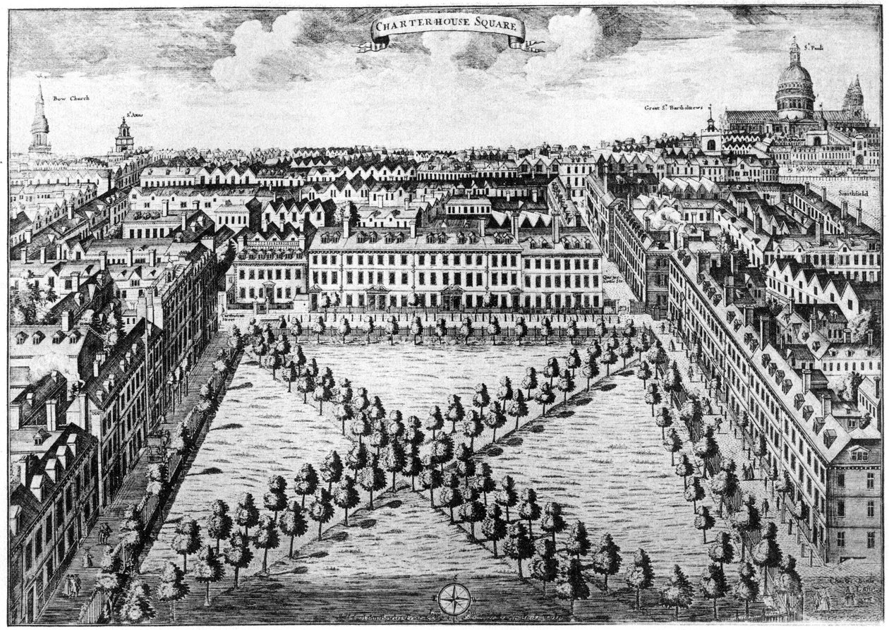 Charterhouse Square, London, 1700-tallet 1907 av Unbekannt