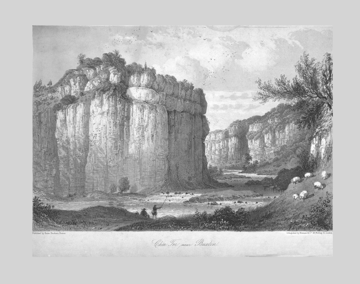 Chee Tor nær Buxton, c1840. av Unbekannt