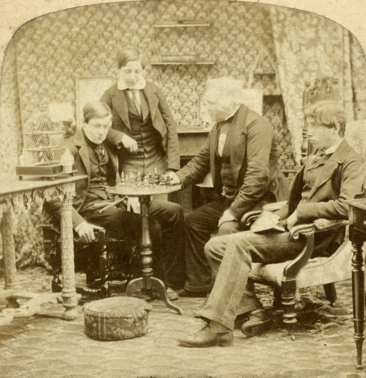 Sjakk, 1850-tallet av Unbekannt