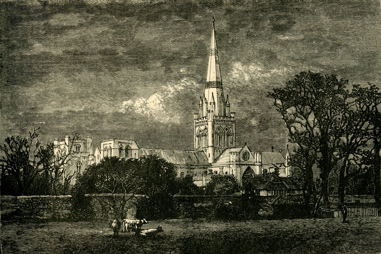 Chichester Cathedral, fra sør, 1898. av Unbekannt