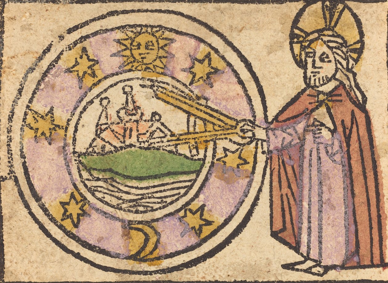 Kristus måler kloden, 14601470. av Unbekannt
