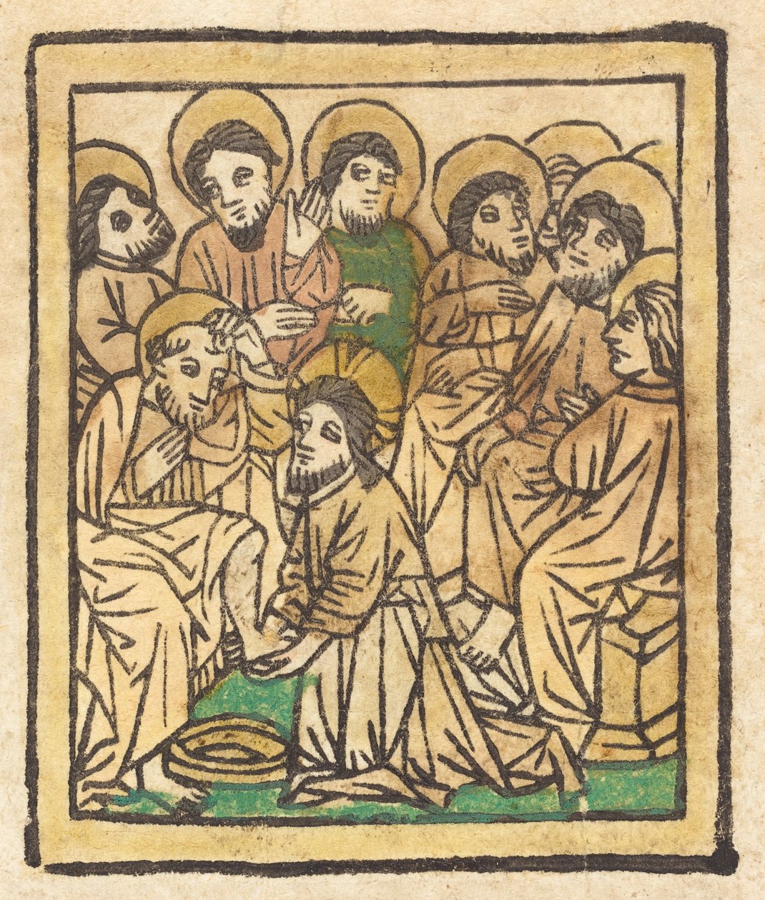 Kristus vasker apostlenes føtter, ca. 1490. av Unbekannt