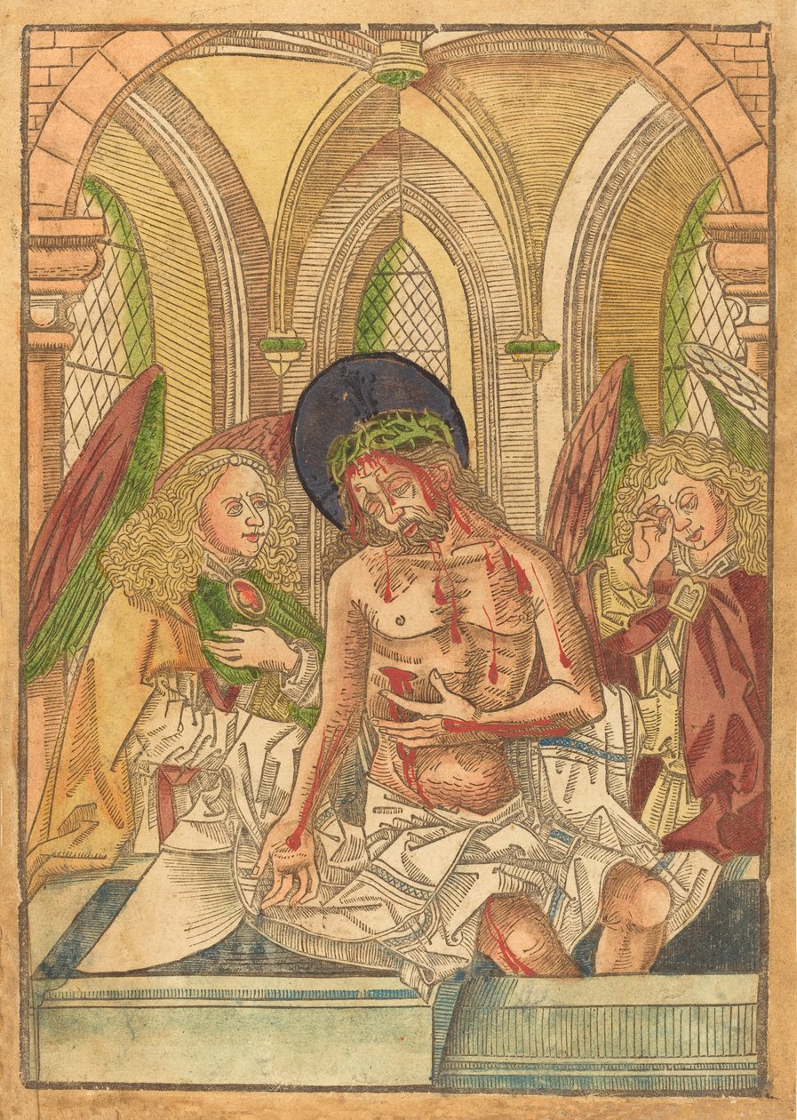 Kristus i graven med to engler, 14901500. av Unbekannt