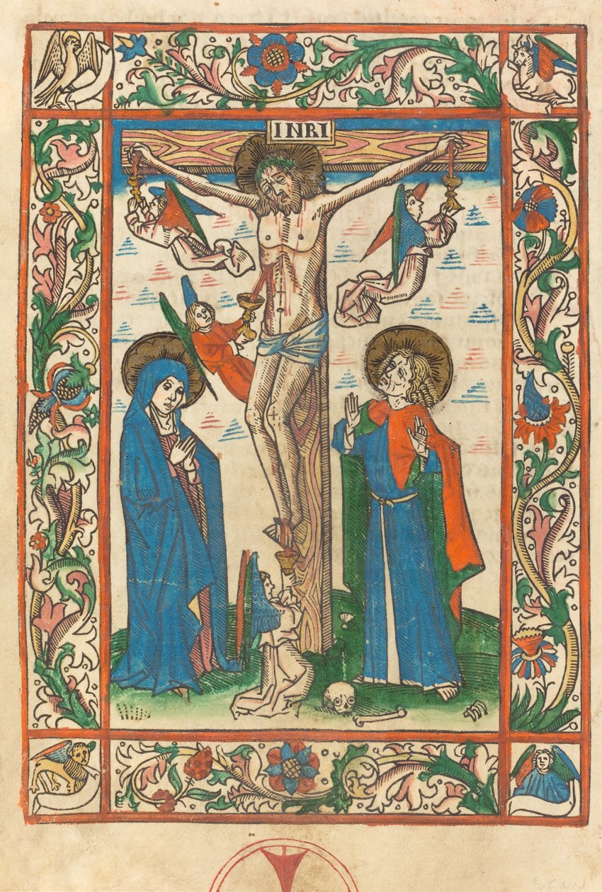 Kristus på korset med engler, 1483. av Unbekannt