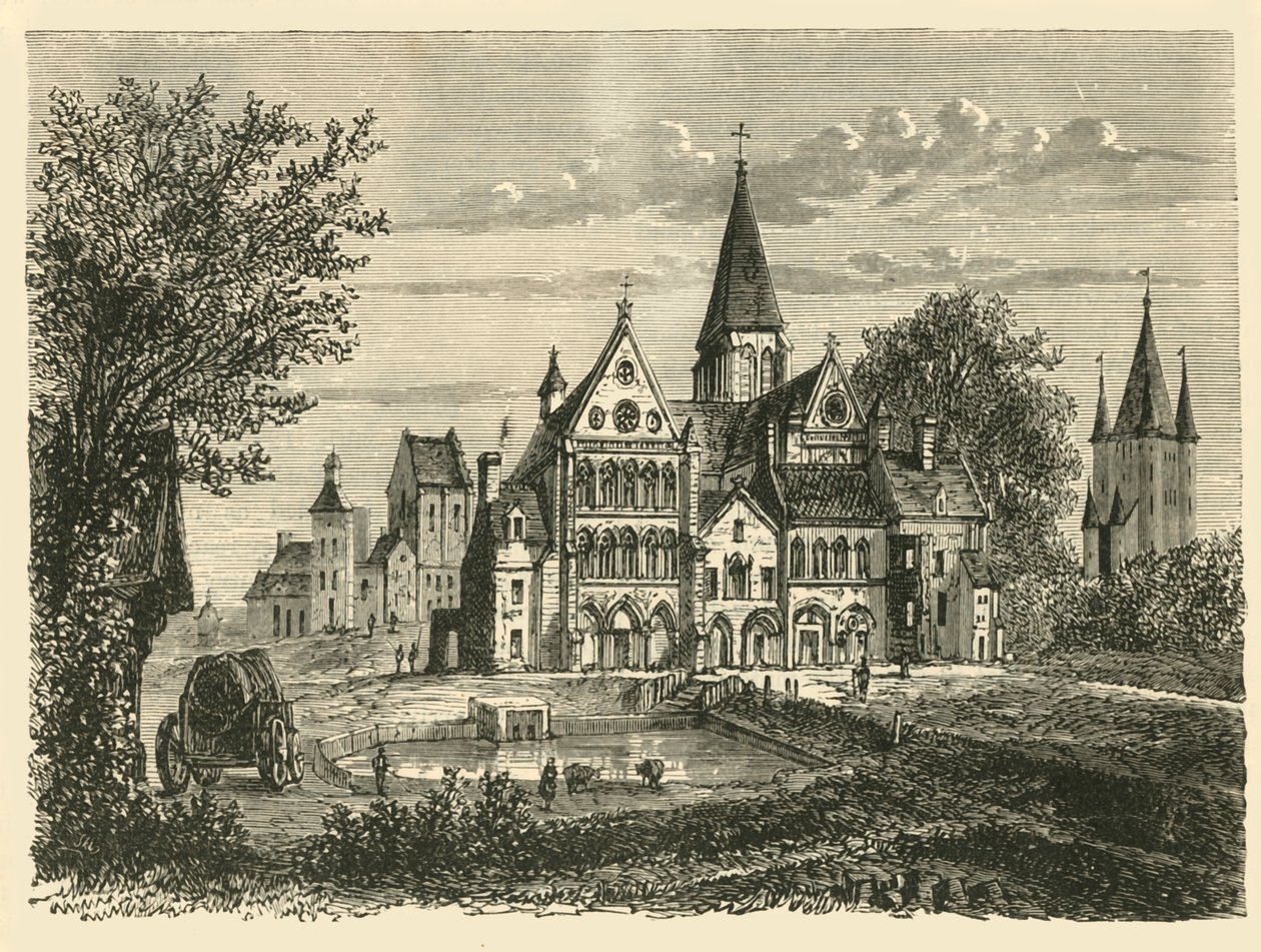 Kirke og tempeltårn, Paris, 1890. av Unbekannt
