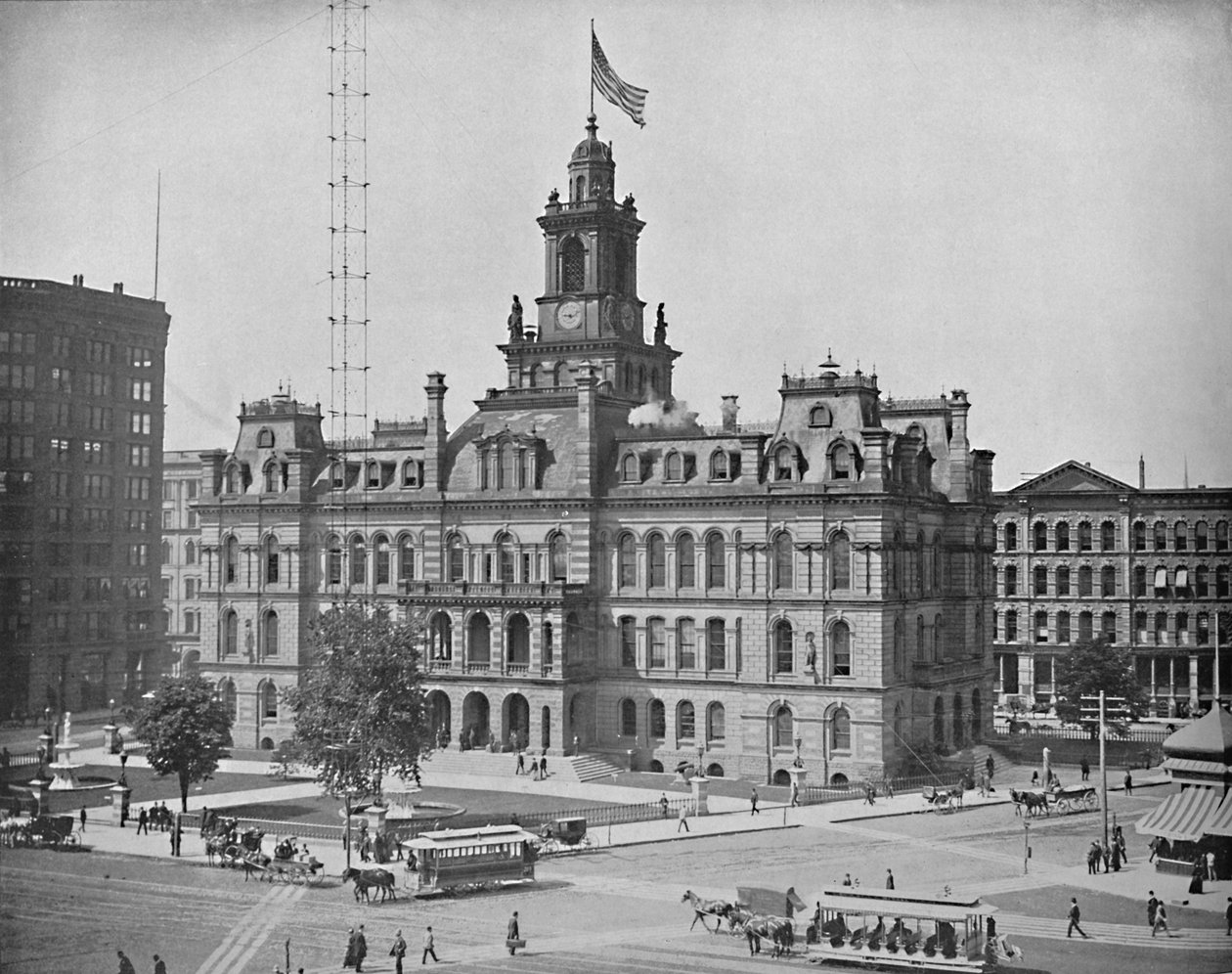 Rådhuset, Detroit, Michigan, c1897. av Unbekannt