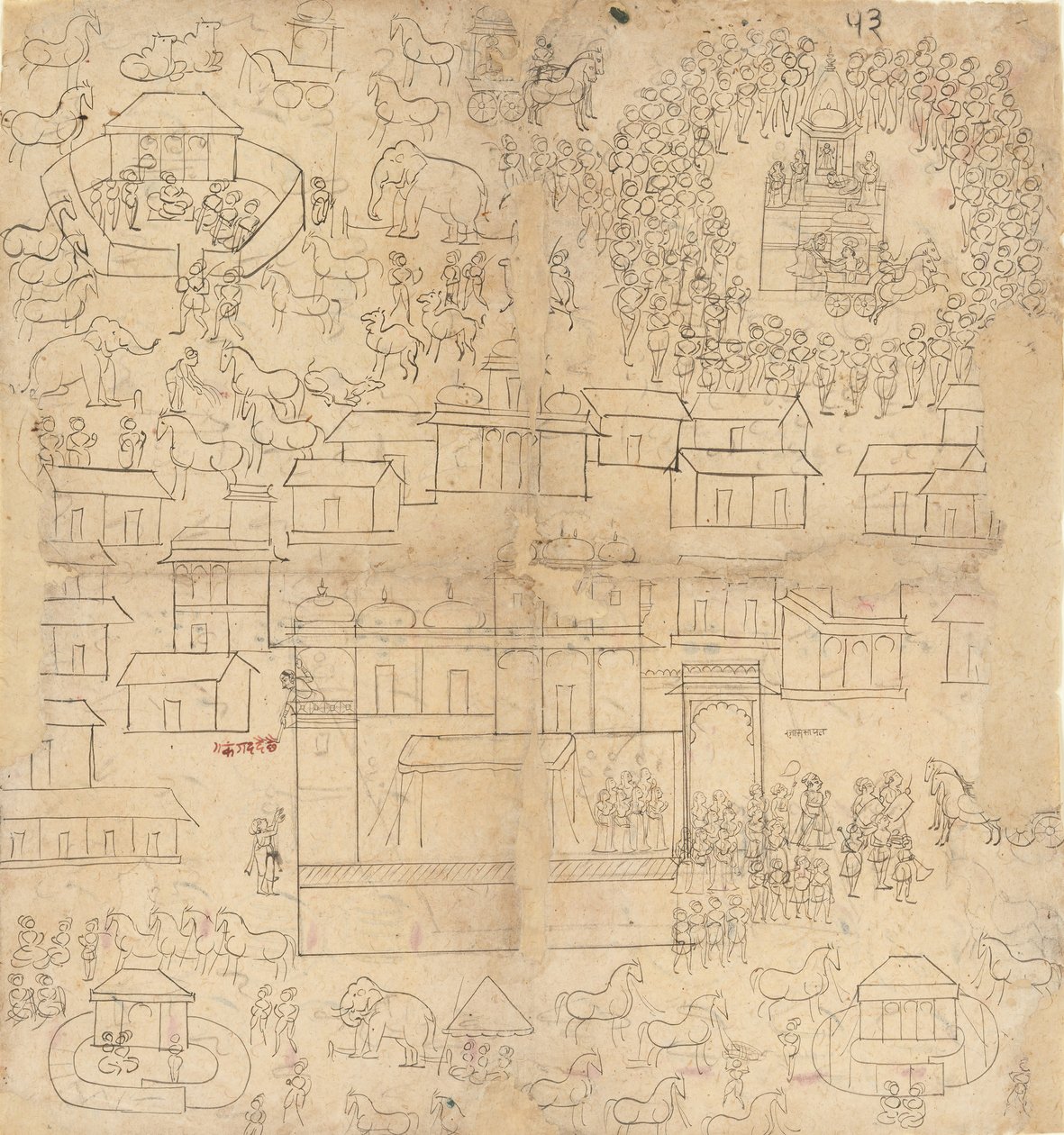 Bybilde, 1700-1800-tallet. av Unbekannt