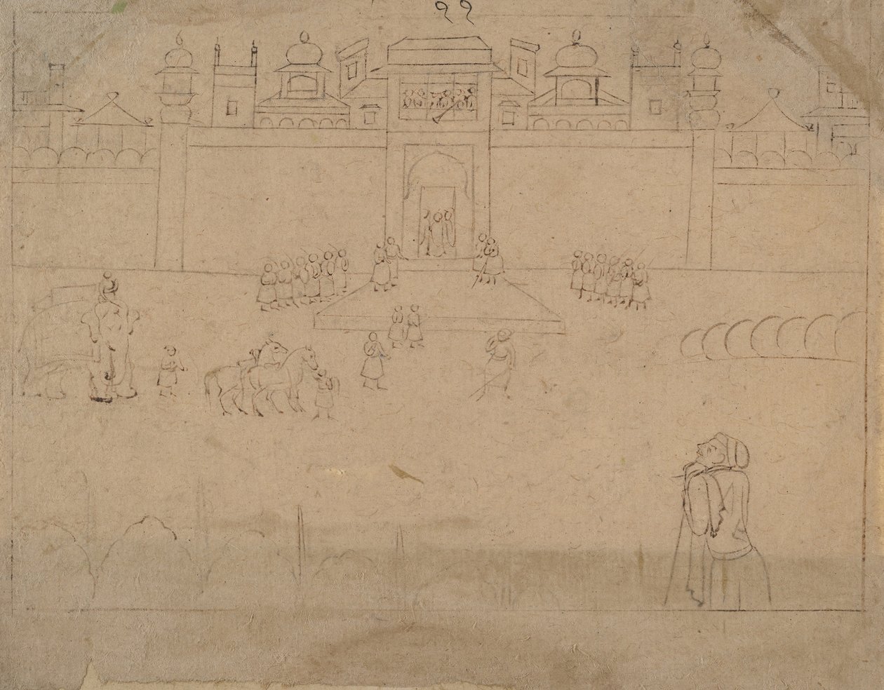Bybilde, 1800-tallet. av Unbekannt