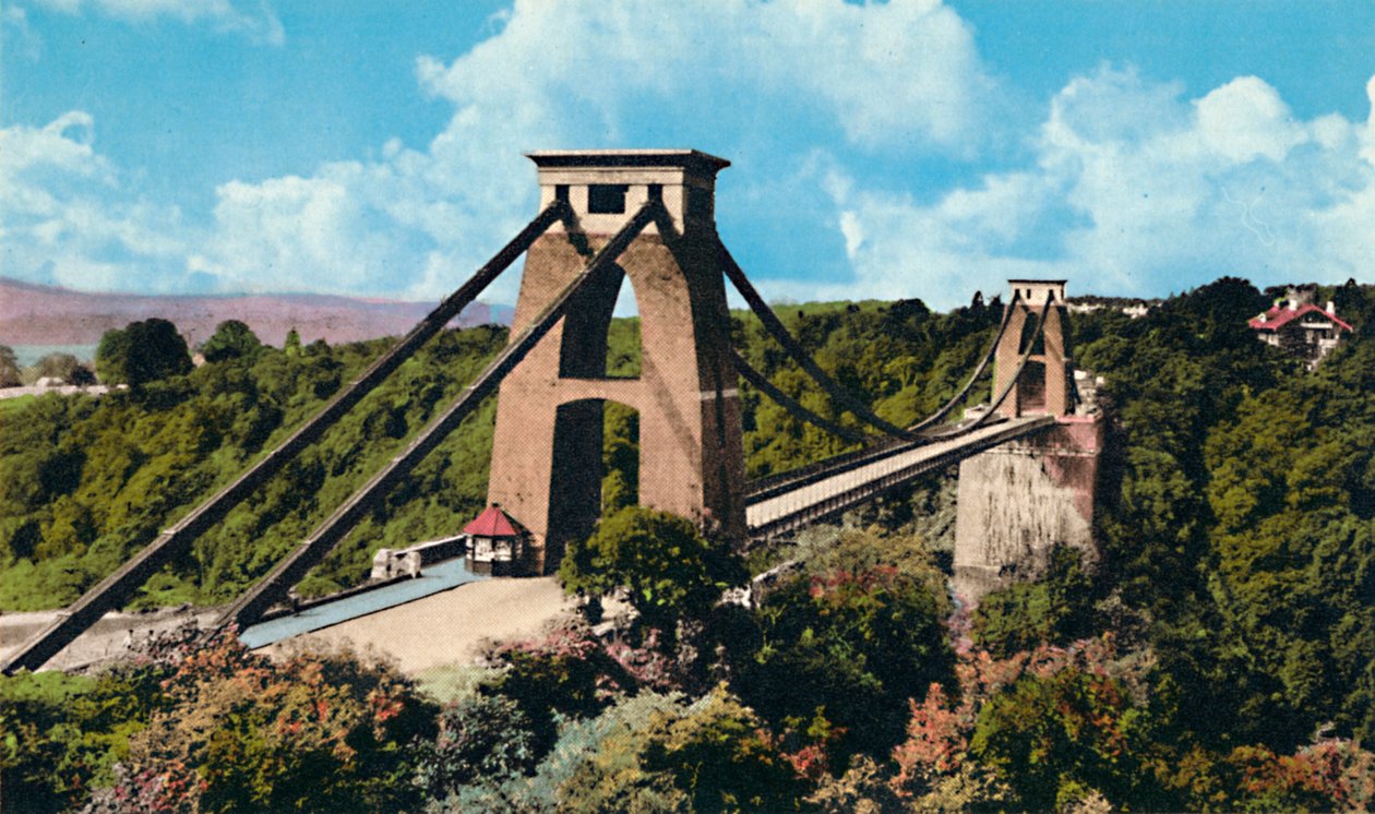 Clifton Suspension Bridge fra observatoriet, c1940-tallet av Unbekannt
