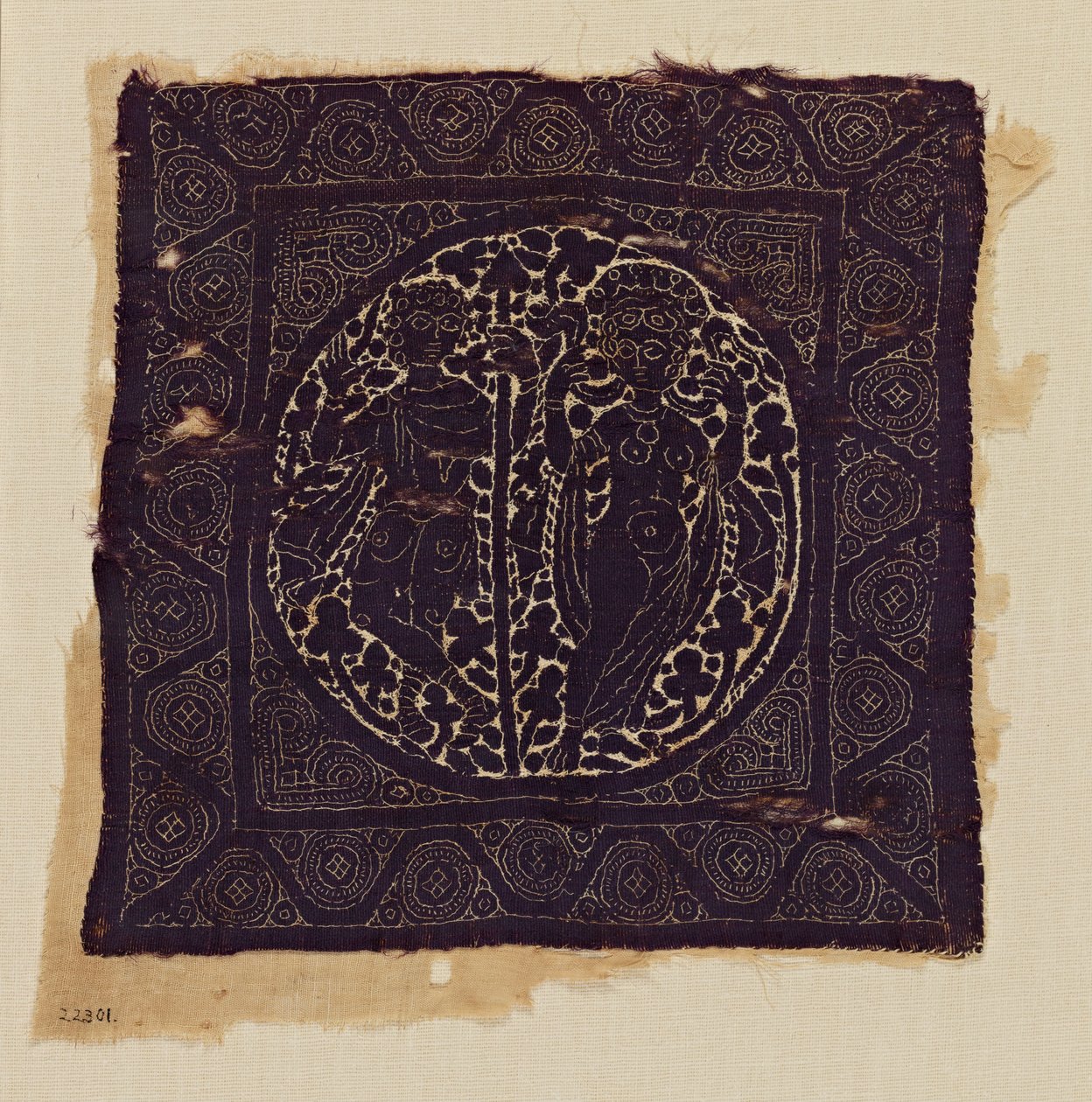 Tøyfragment med Venus og Aeneas av Unbekannt