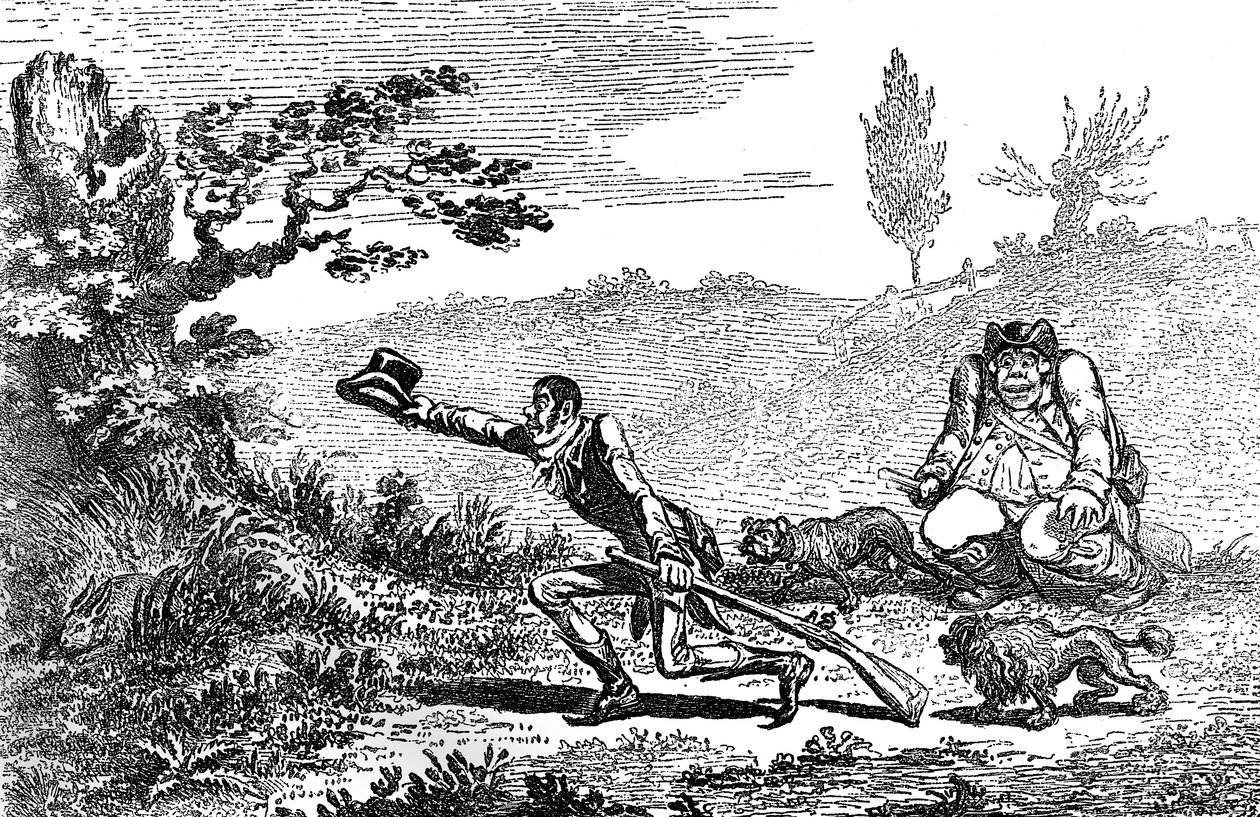 Cockney Sportsmen finner en hare, 1800 av Unbekannt