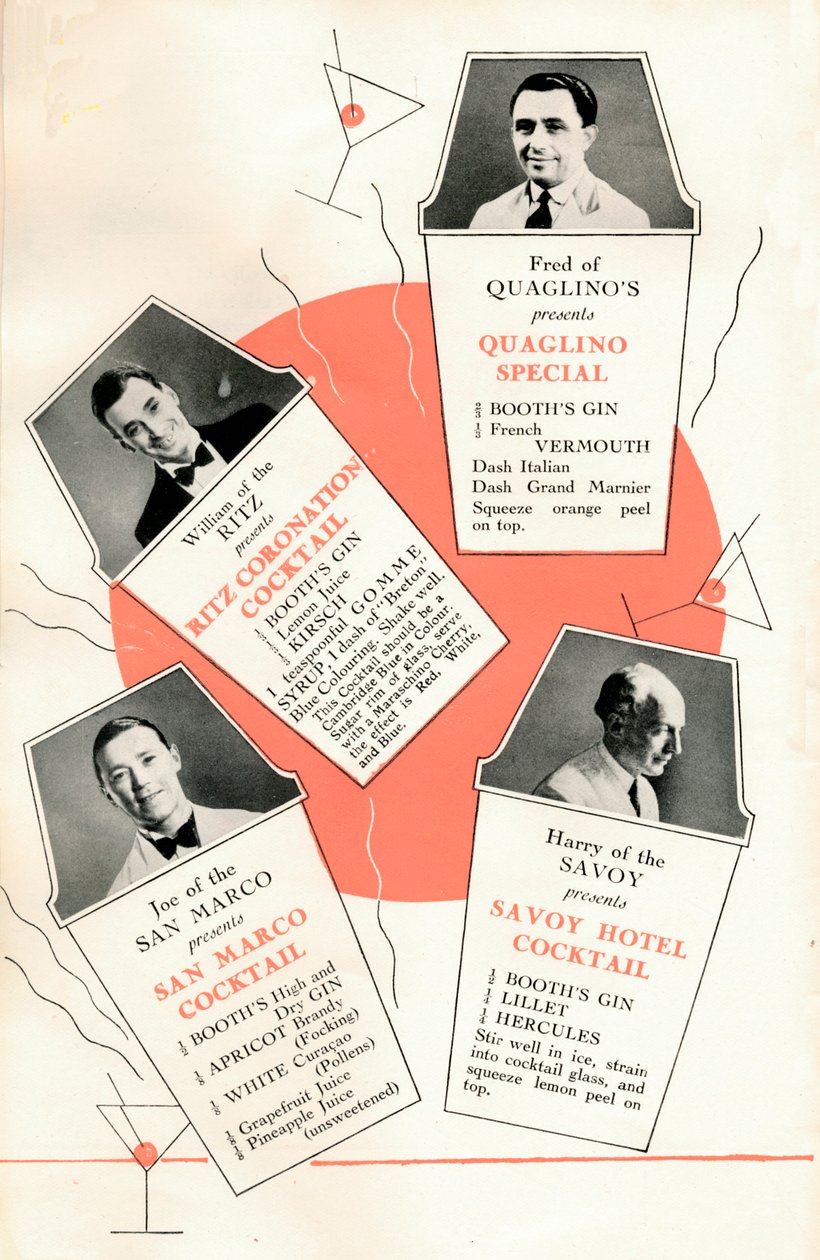 Cocktailoppskrifter, c1935 1935. av Unbekannt