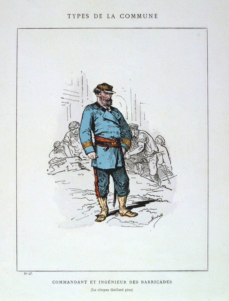 Kommandør og ingeniør for barrikader, Paris kommune, 1871. av Unbekannt