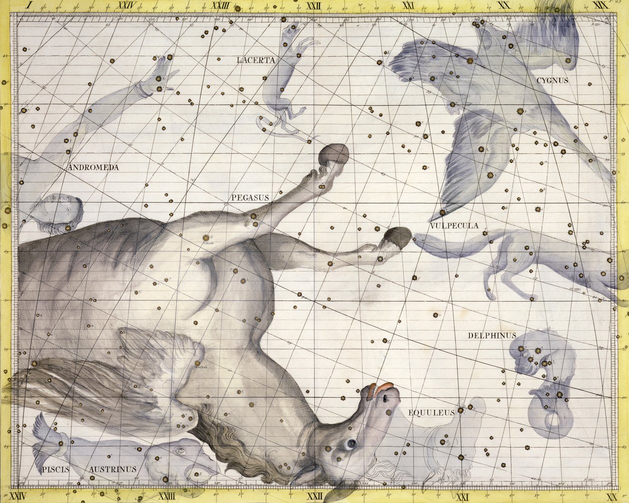 Constellation of Pegasus, 1729 av Unbekannt