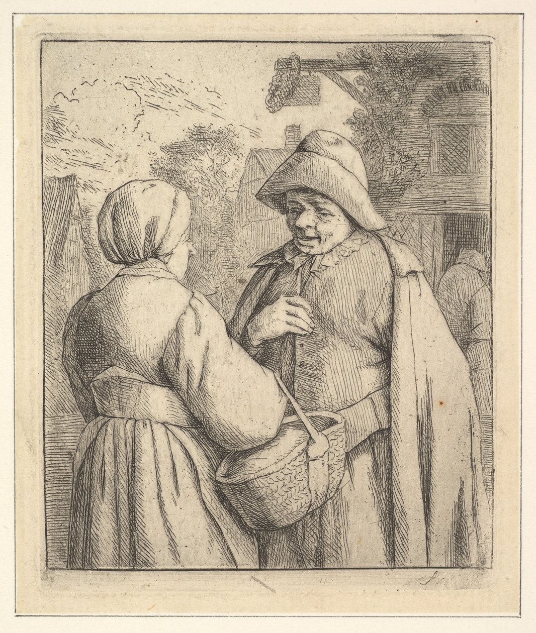 Samtale i gaten, 1610-85. av Unbekannt