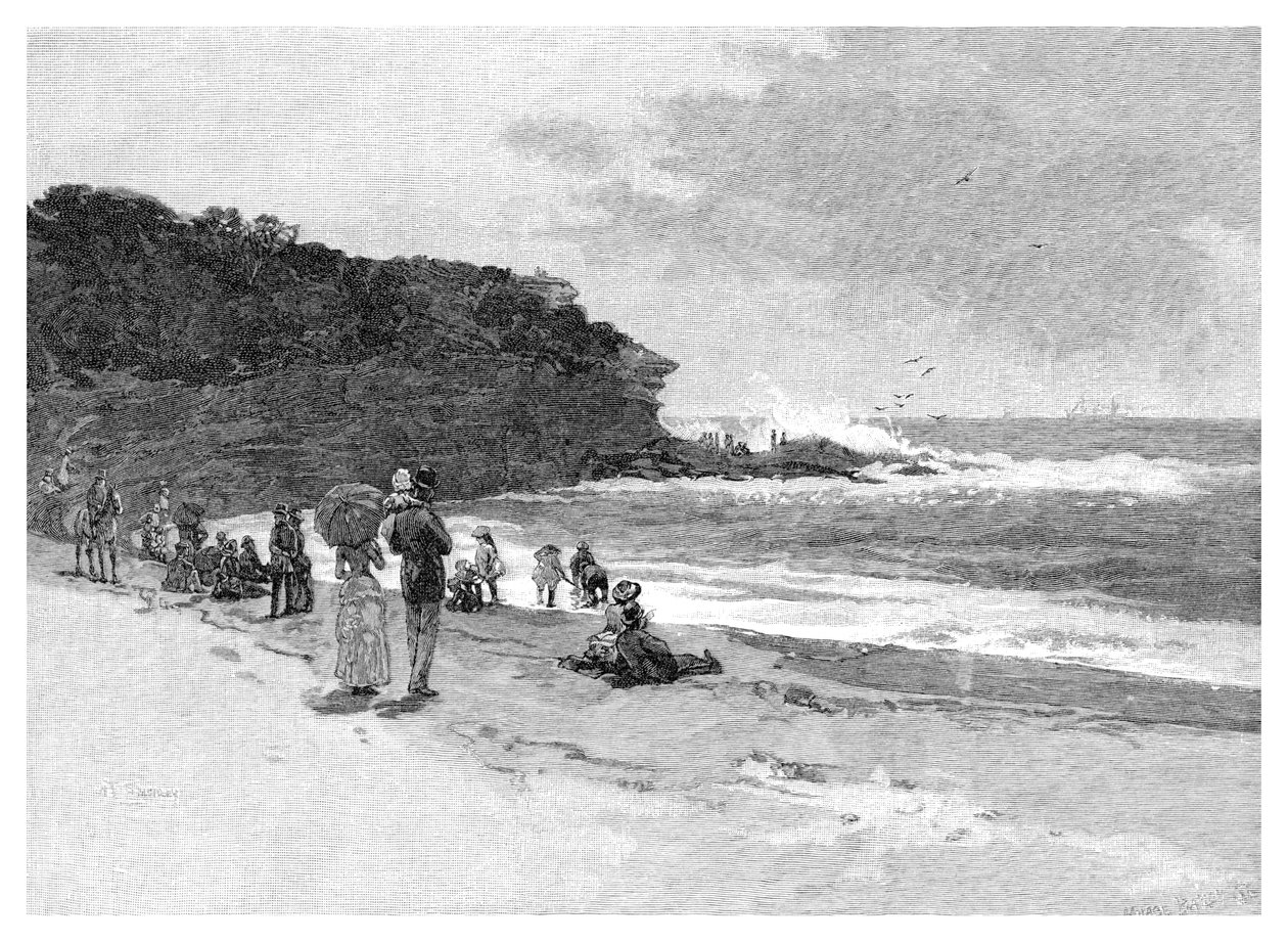 Coogee Beach, Sydney, New South Wales, Australia, 1886 av Unbekannt