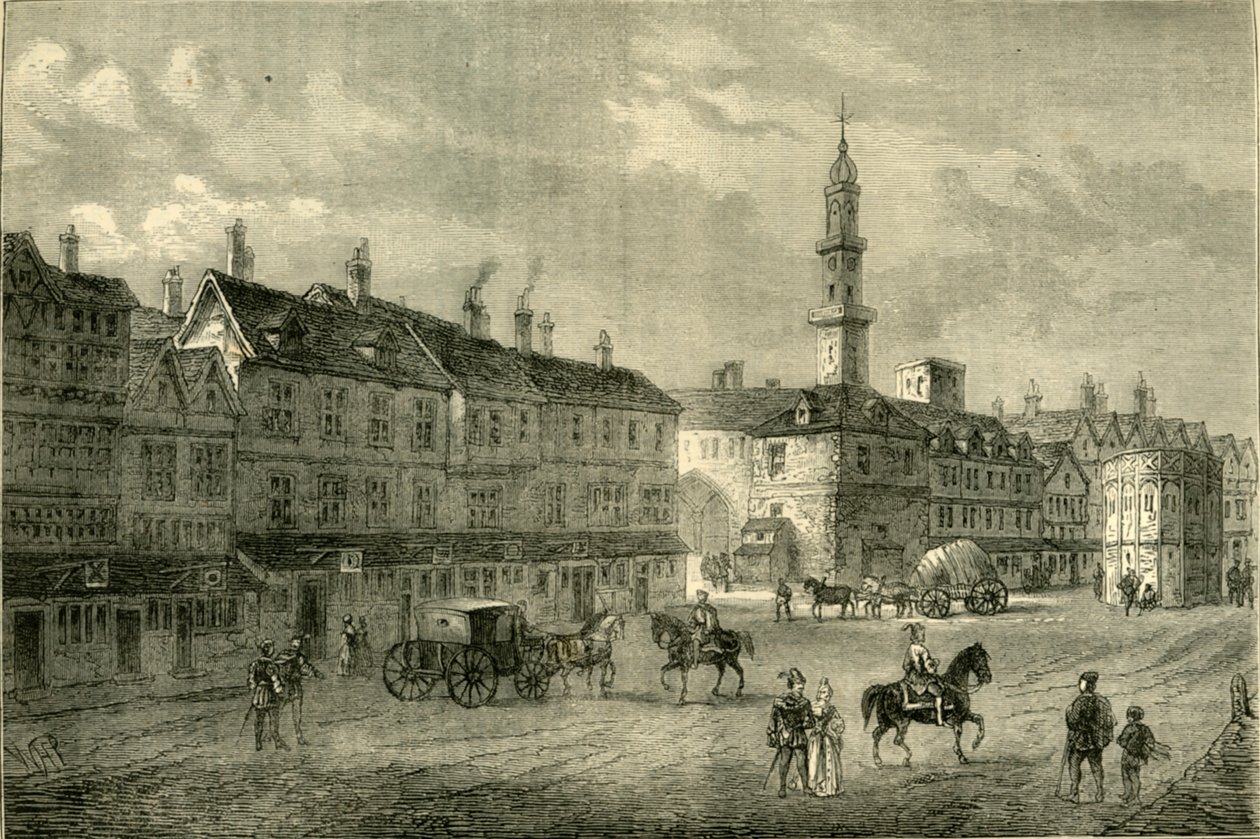 Cornhill i 1630, c1872. av Unbekannt