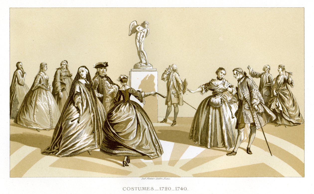 Kostymer, 1720-1740, 1885 av Unbekannt