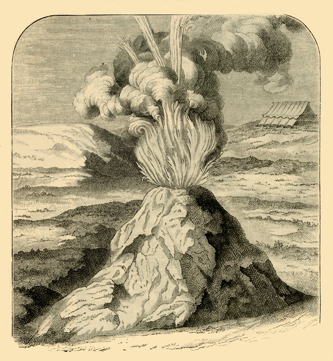 Cotopaxi i utbruddet i 1743, 1881. av Unbekannt