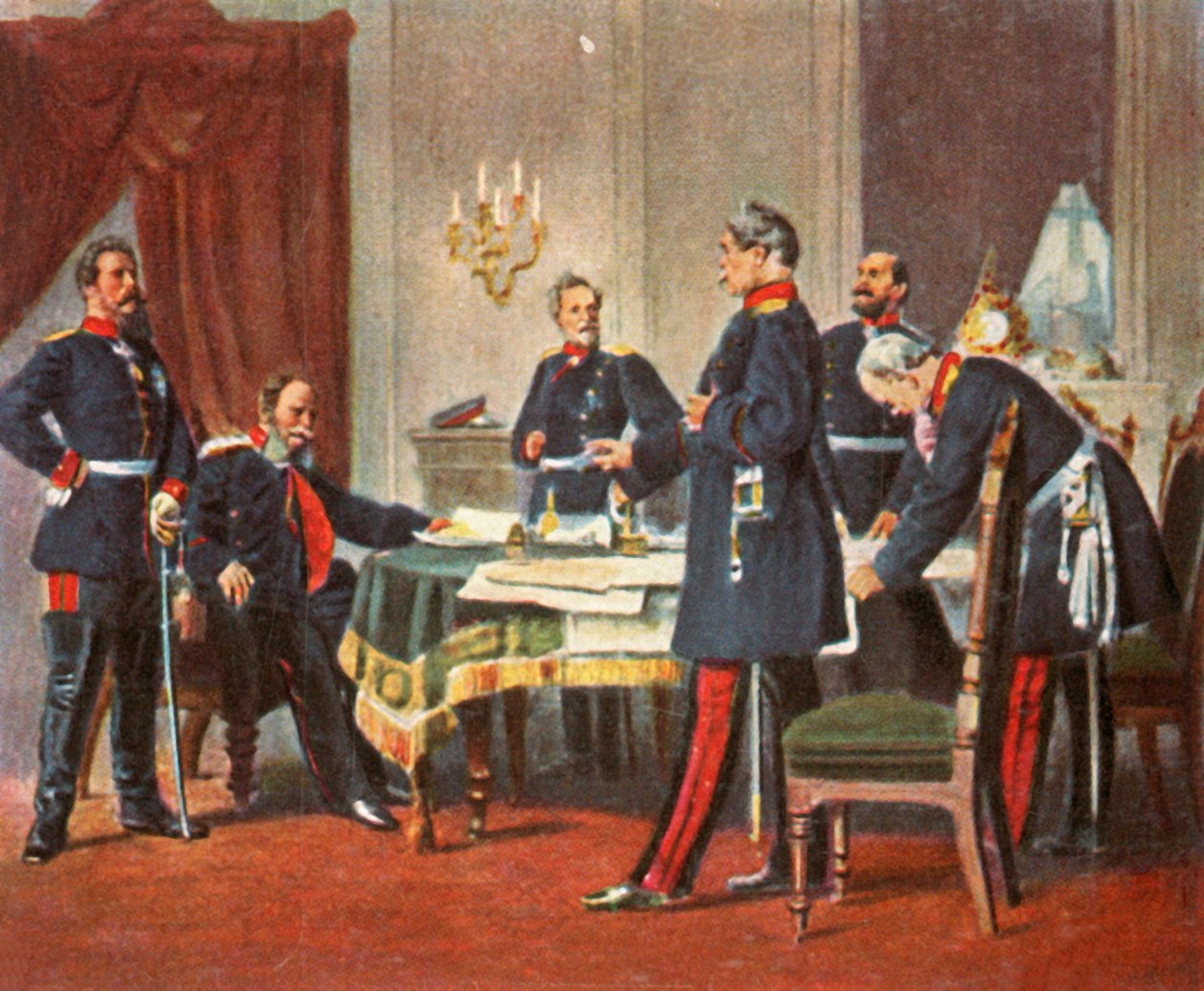 Krigsrådet i Versailles, 1870, 1936. av Unbekannt