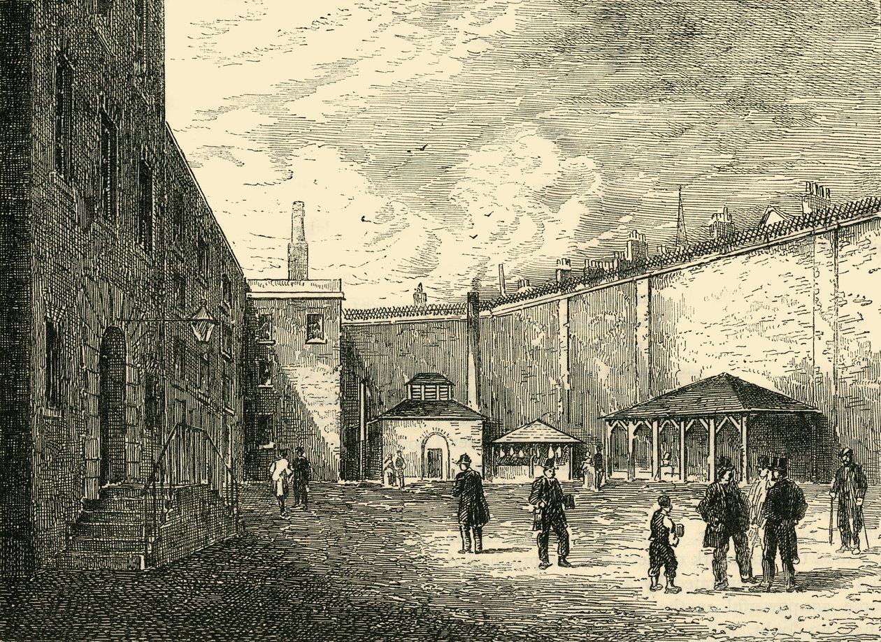 Gårdsplass i Fleet Prison, c1872. av Unbekannt