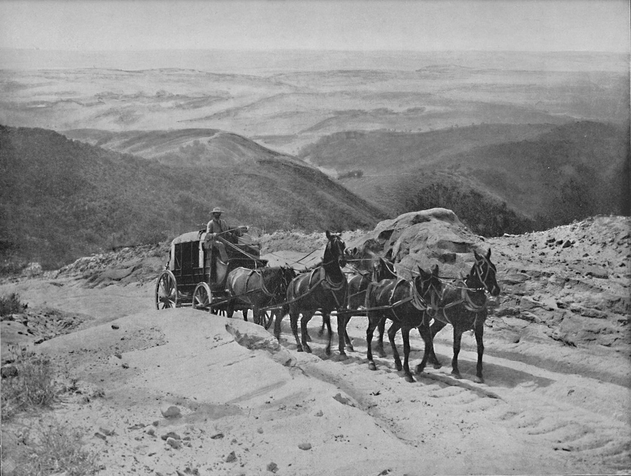 Krysser San Marcos Pass, California, c1897. av Unbekannt