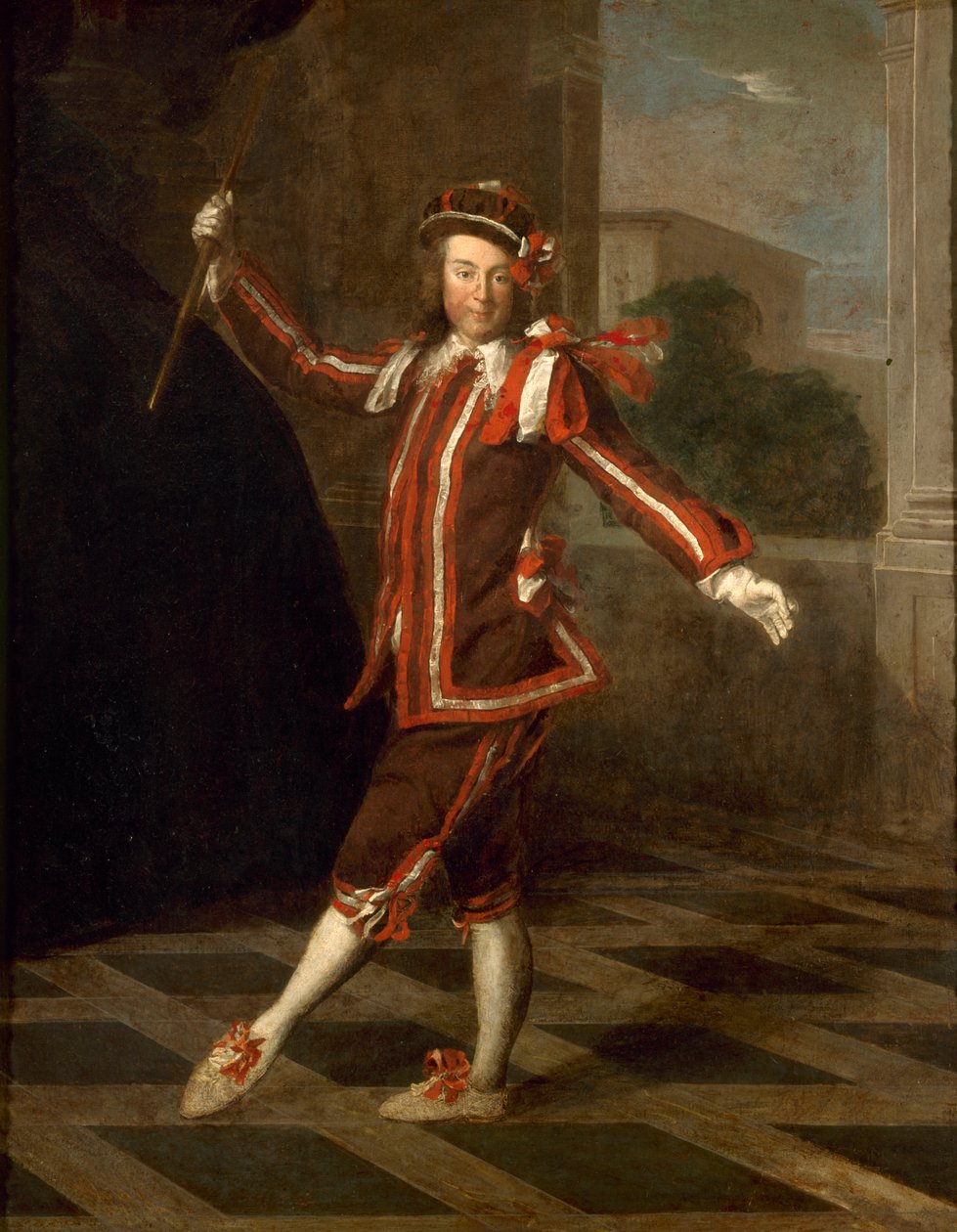 Dansende Mezzetin, ca 1720. av Unbekannt