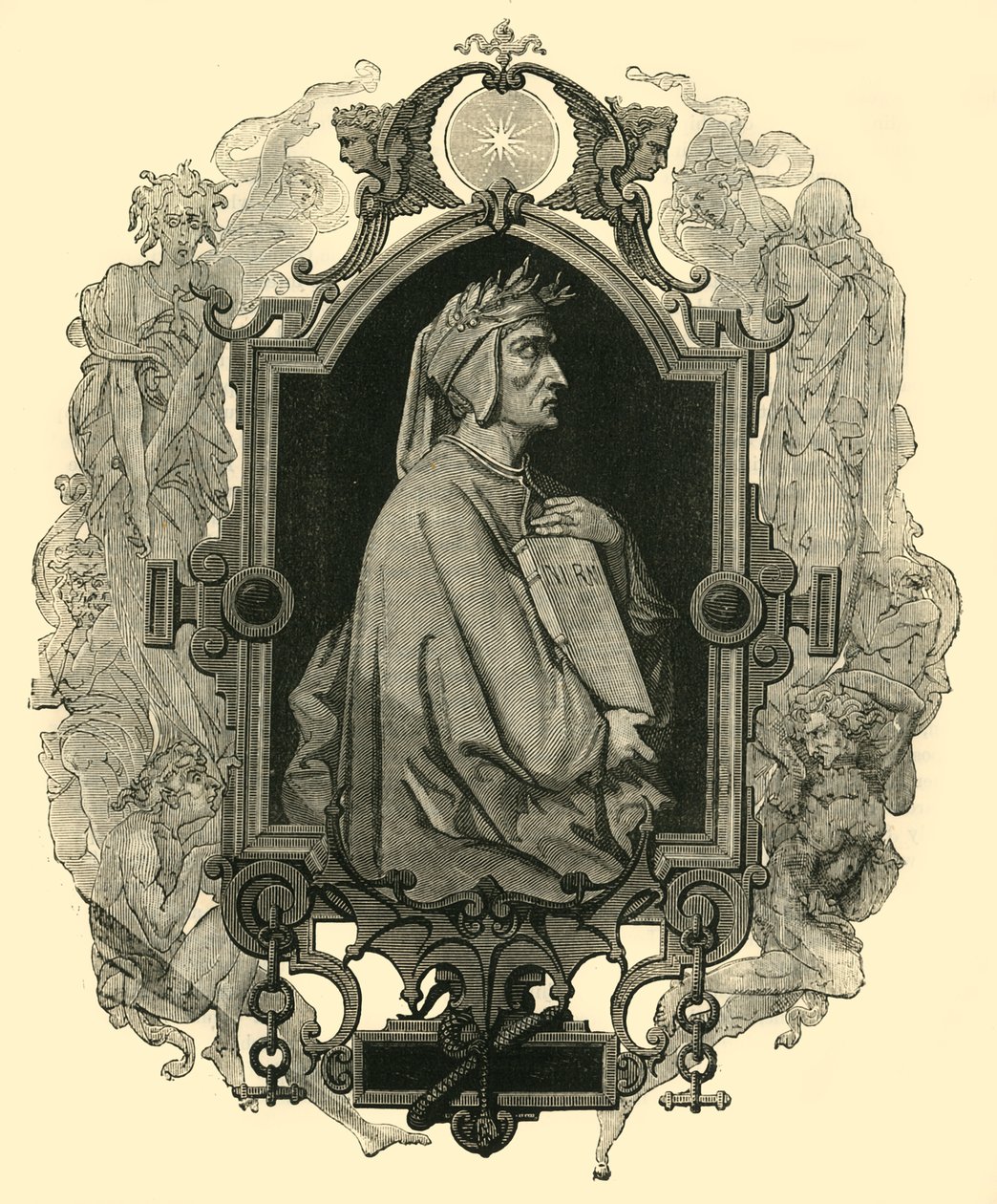 Dante Alighieri, c1265 -1321, 1890. av Unbekannt