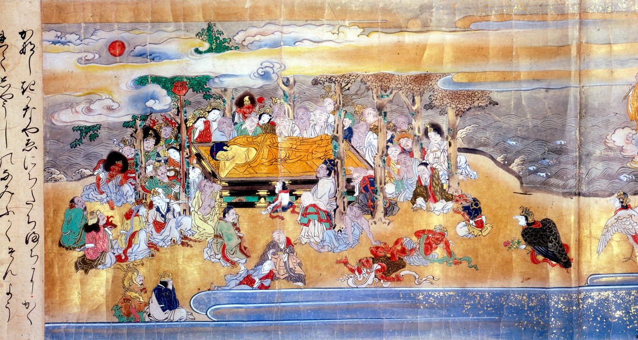 Buddhas død, c483 f.Kr., 1600-tallet av Unbekannt