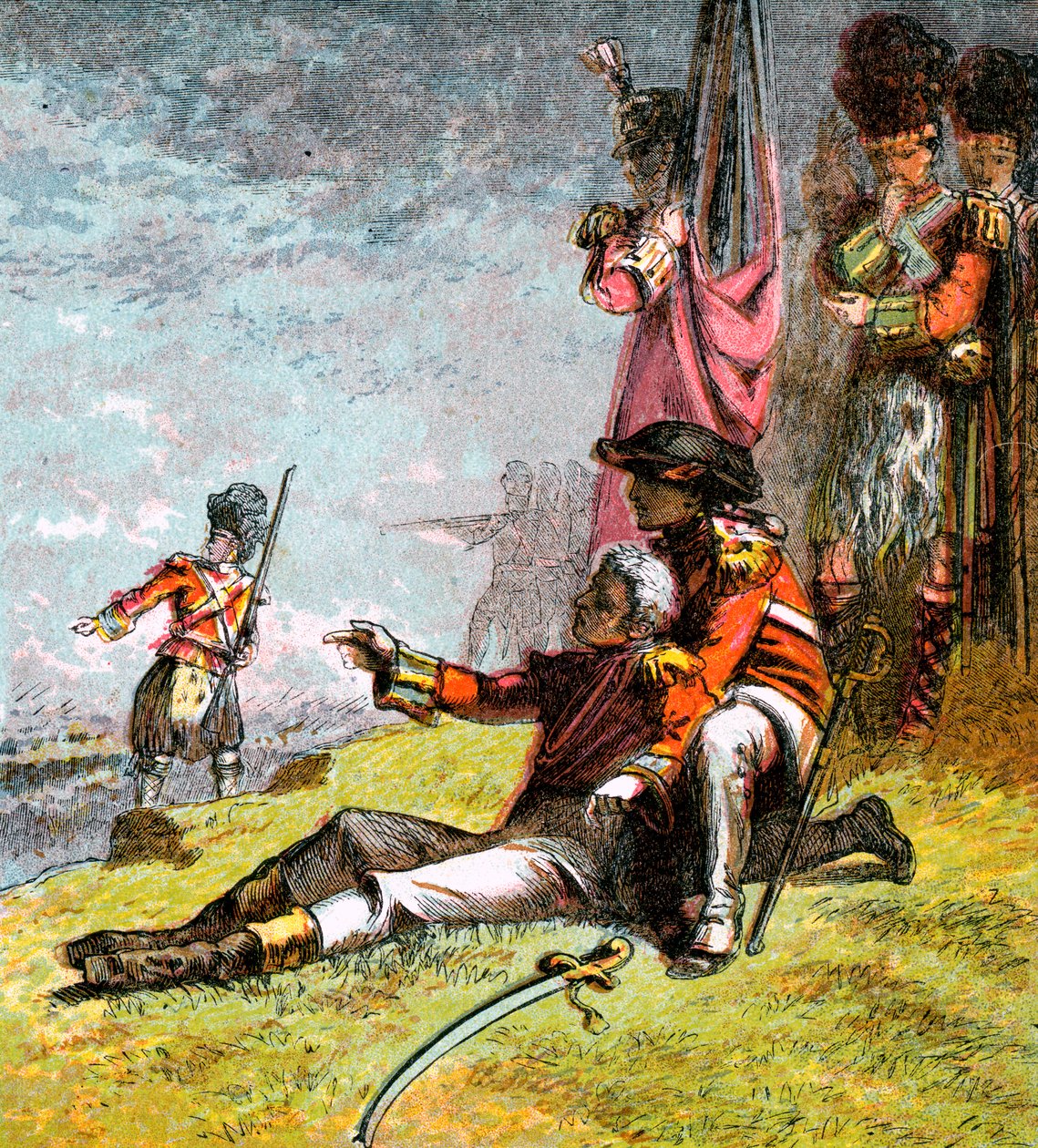 General Wolfes død, 1759 c1850-årene av Unbekannt