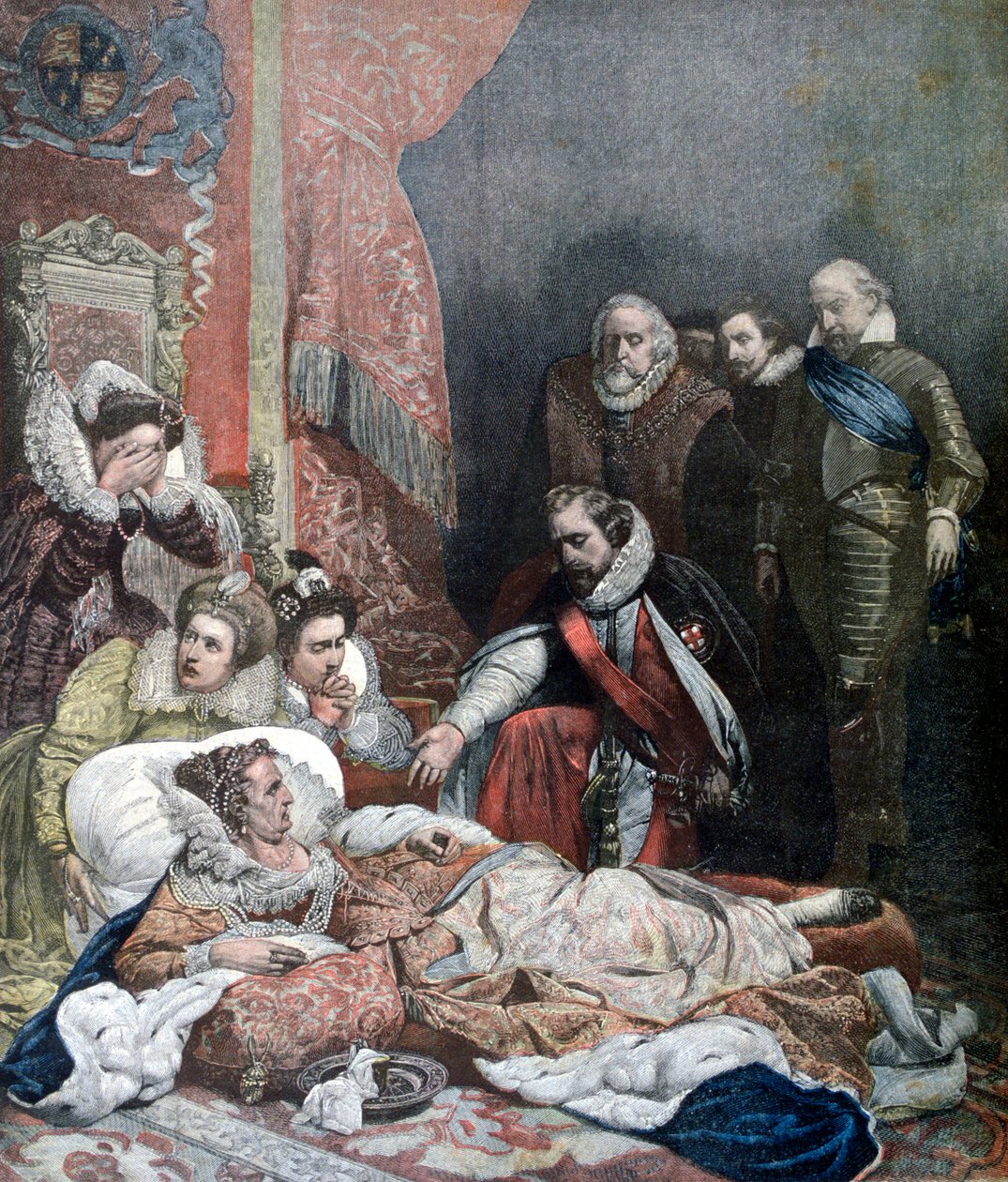 Dronning Elizabeths død, 1892 av Unbekannt