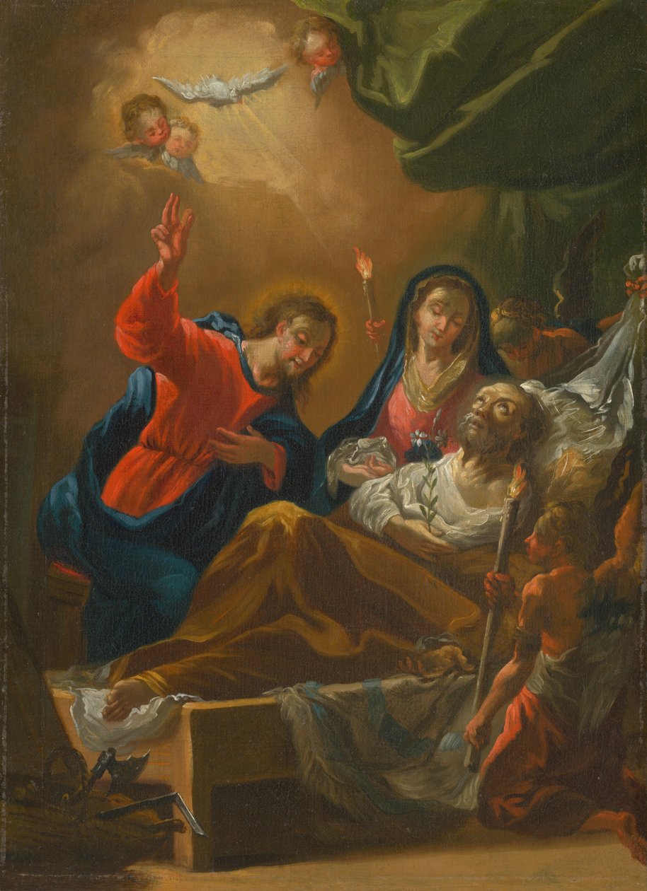 Saint Josephs død av Unbekannt