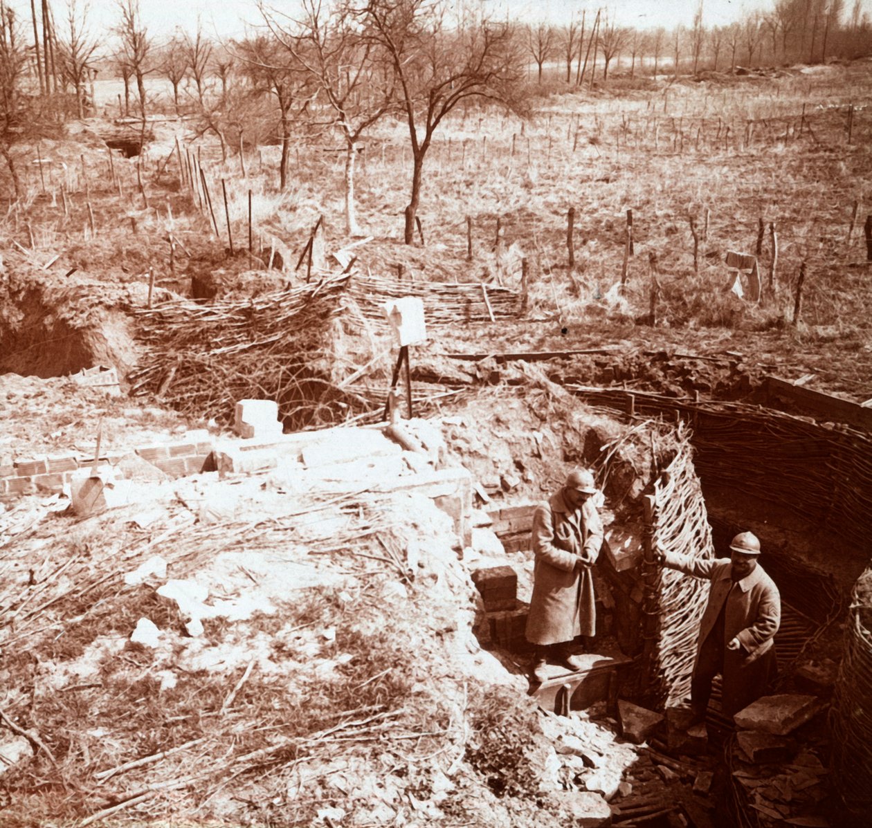 Forsvar, Craonne, Nord-Frankrike, c1914-c1918 av Unbekannt
