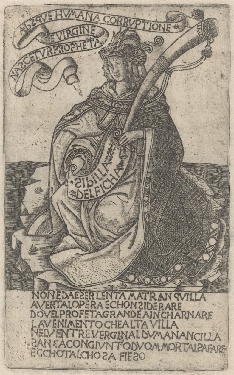 Delphian Sibyl, tidlig på 1400-tallet. av Unbekannt