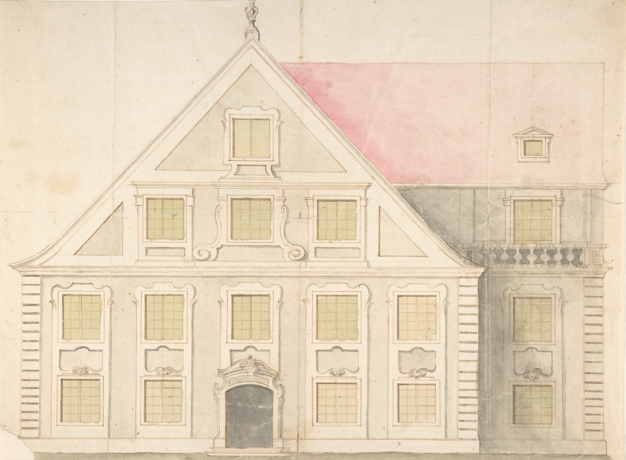 Design for en husfasade, 1700-tallet. av Unbekannt