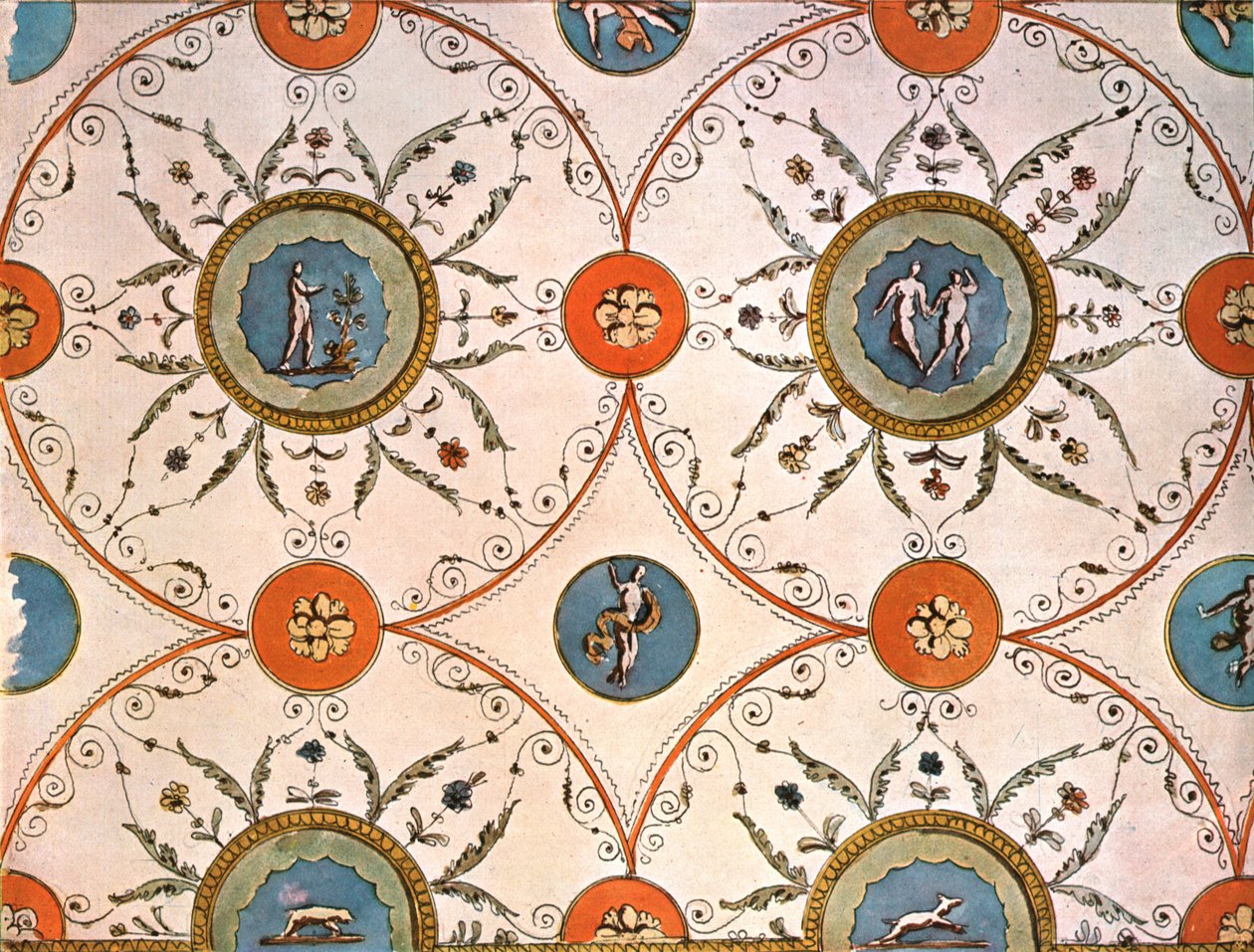Design for et takmaleri, Italia, 1928. av Unbekannt