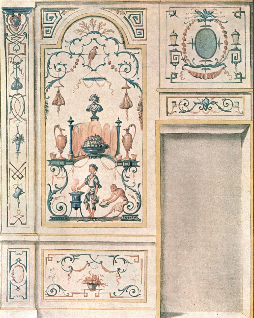 Design for en spisestuevegg, Frankrike, 1928. av Unbekannt