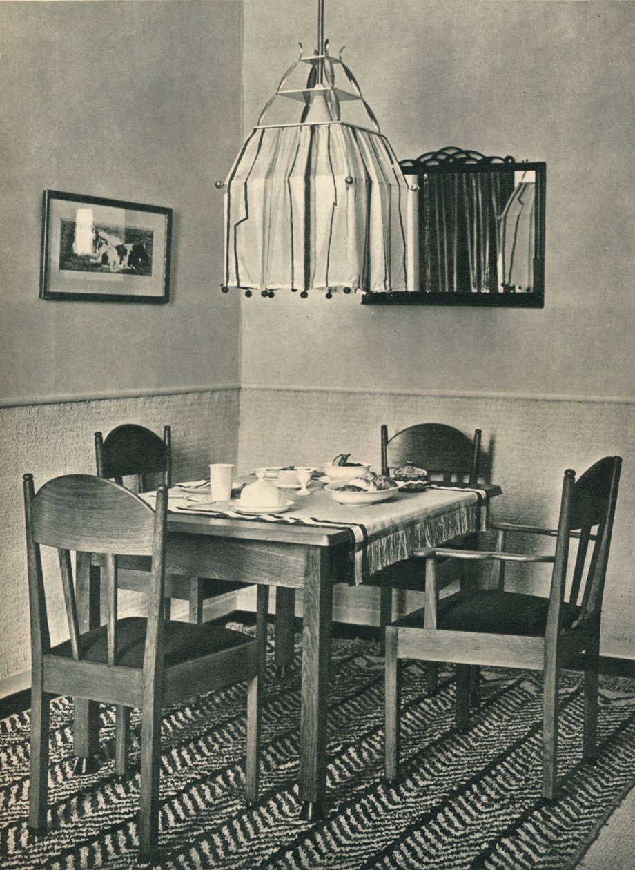 Spisebord og stoler designet av Willem Penaat, 1928 av Unbekannt