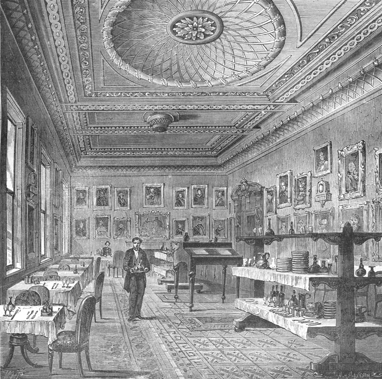 Spisestue til Garrick Club, 1897 av Unbekannt