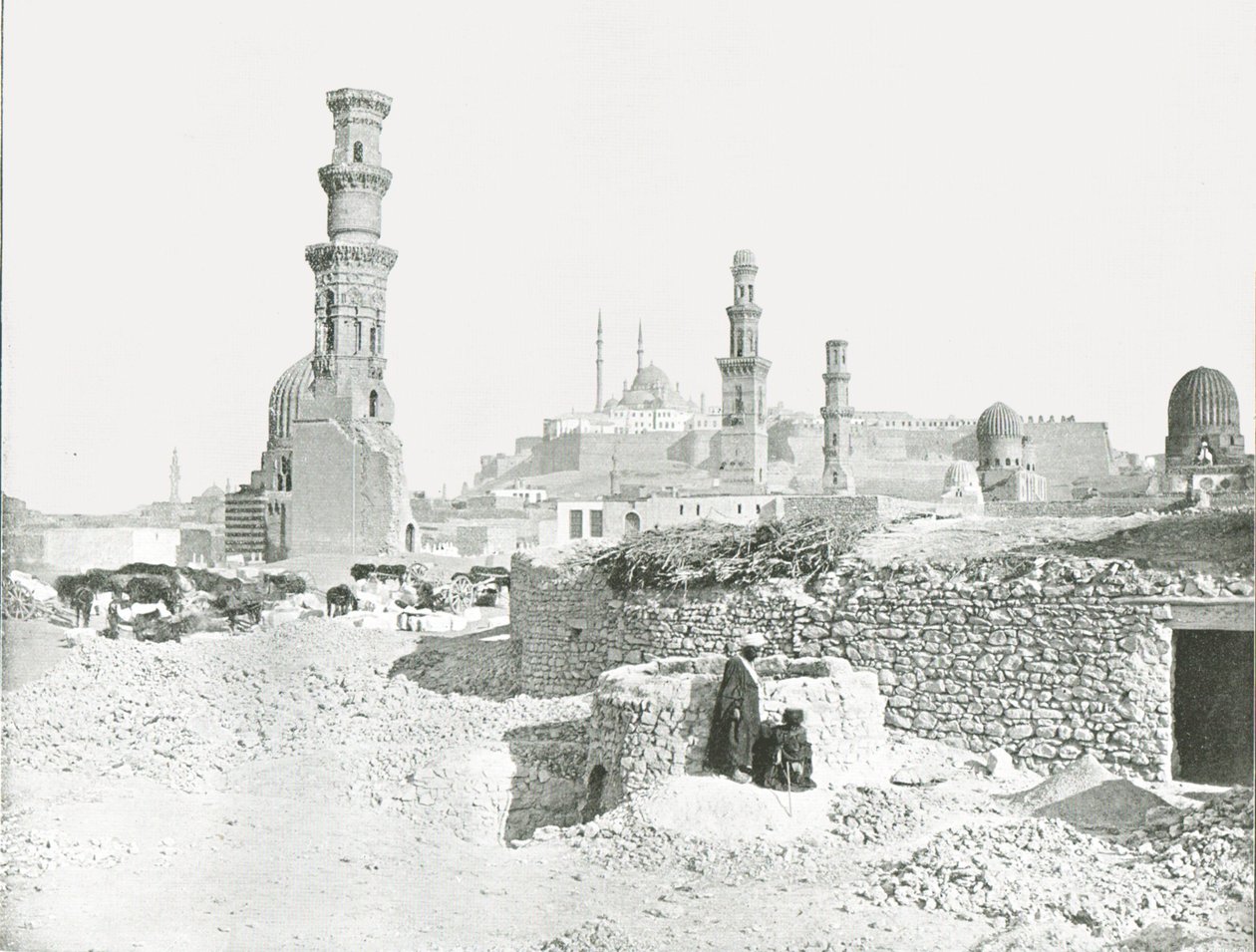 Fjern utsikt over citadellet, Kairo, Egypt, 1895. av Unbekannt