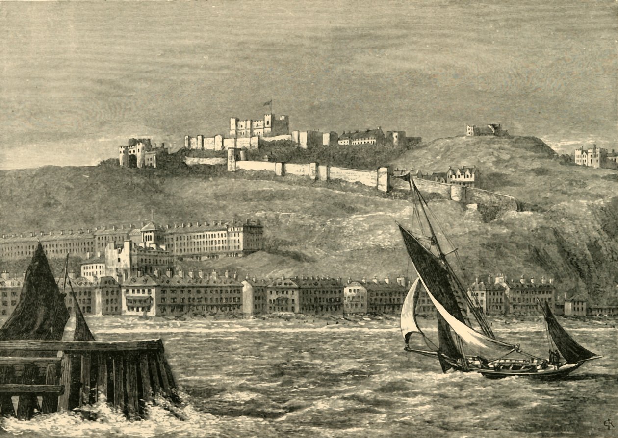 Dover, fra havet, 1898. av Unbekannt