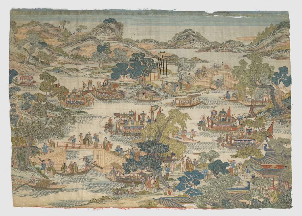 Dragebåtfestivalforestilling, 1700-1800-tallet. av Unbekannt
