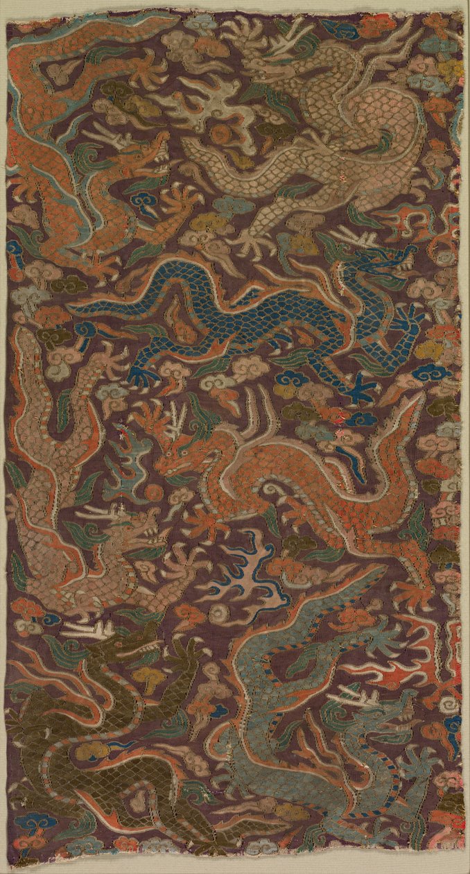 Dragons Chasing Flaming Pearls, 1200-tallet eller tidligere. av Unbekannt