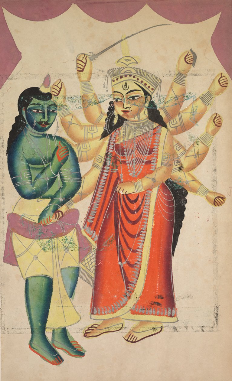 Durga, 1800-tallet. av Unbekannt