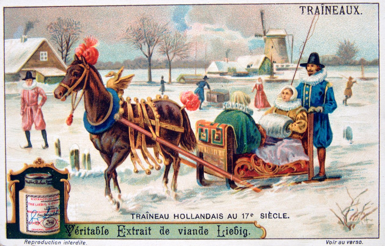 Nederlandsk slede, 1600-tallet, ca 1900 av Unbekannt