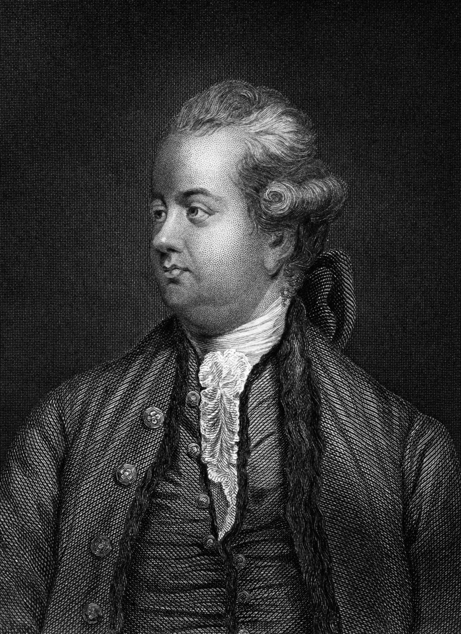 Edward Gibbon , britisk historiker, 1800-tallet av Unbekannt