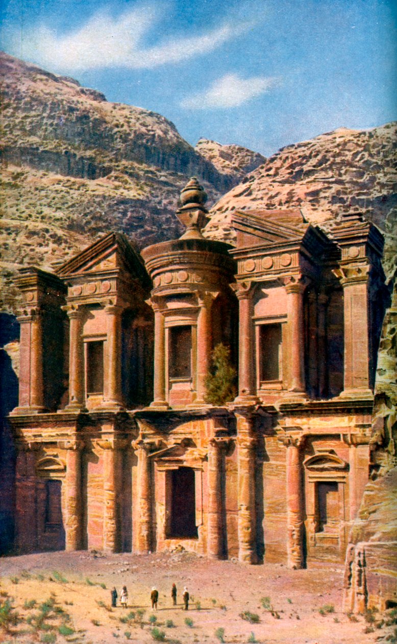 El Deir klosteret, Petra, Jordan, c1924 av Unbekannt