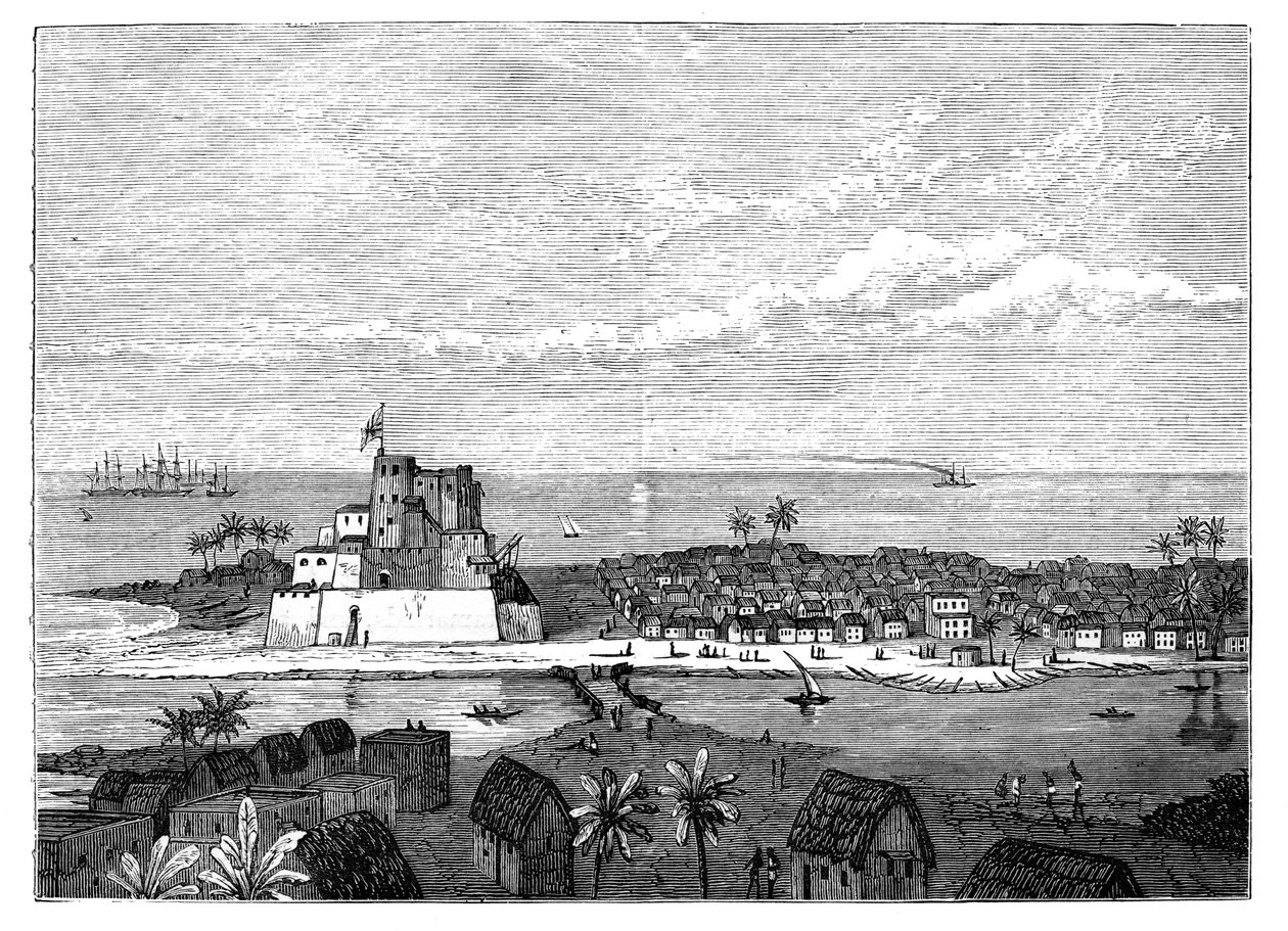 Elmina, Gold Coast, Vest-Afrika, c1890 av Unbekannt