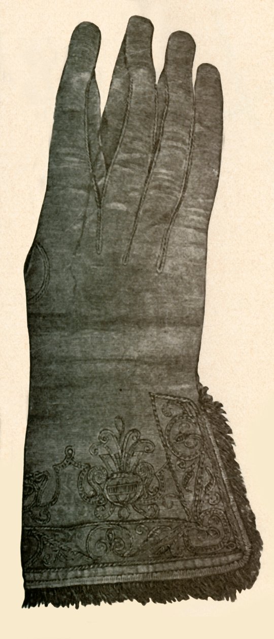 Brodert hanske, c1600-tallet, 1937. av Unbekannt